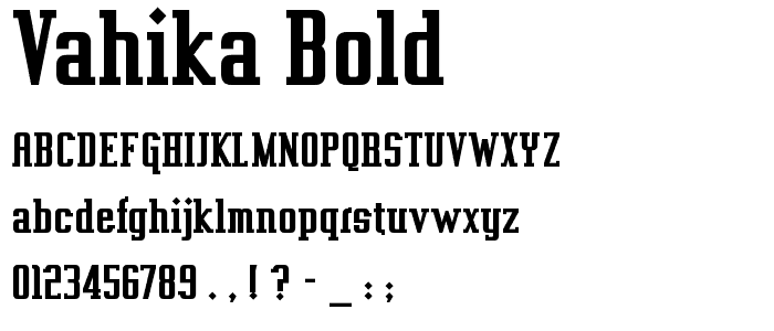 Vahika Bold font